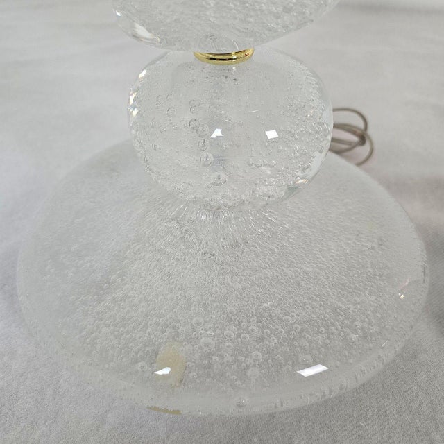Metal 1990s Pair of Pebble Murano Glass Table Lamps, Mid Century For Sale - Image 7 of 12