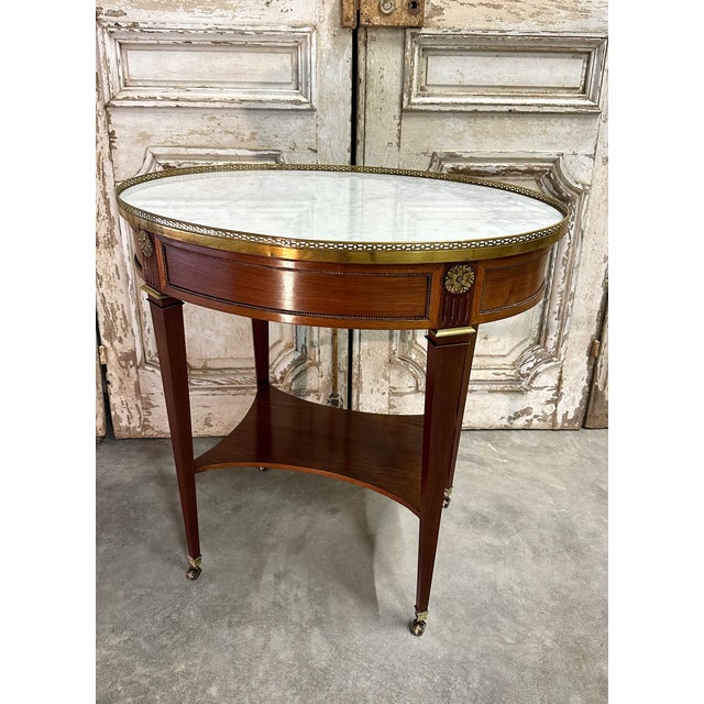 Small Vintage Directoire-Style Coffee Table, 1950s For Sale - Image 3 of 11