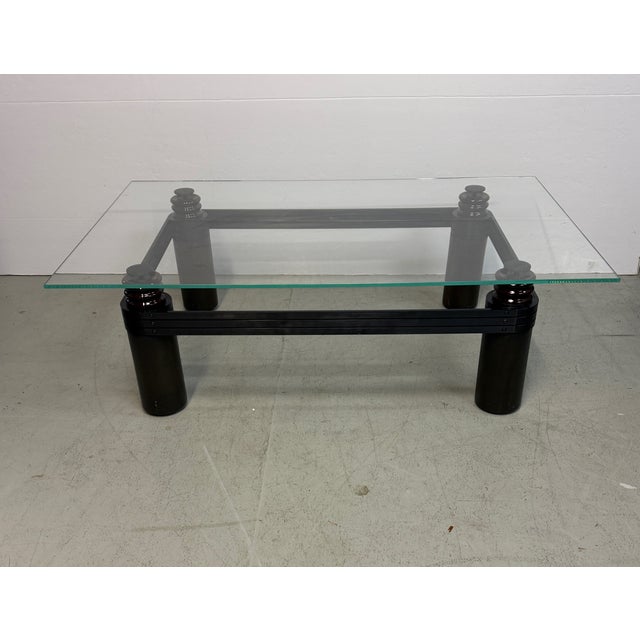 Kaiser/Newman Coffee Table W/Porcelain Insulators, Black Aluminum and Wood Base For Sale - Image 4 of 10