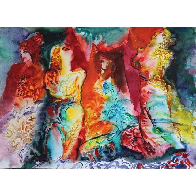 Malda Muizule, Bacchantes, Watercolor on Paper For Sale - Image 8 of 8