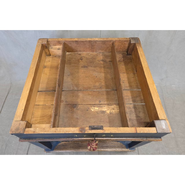 Antique European Rustic Painted Pine Baker's Table, Romania, 1761 For Sale - Image 18 of 18
