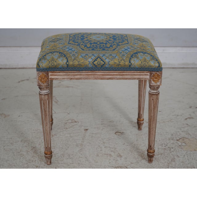 Age: Approx: 50 Years Old Details: Clean Quality Damask Upholstery High Quality Construction Stunning Paint Decorated...