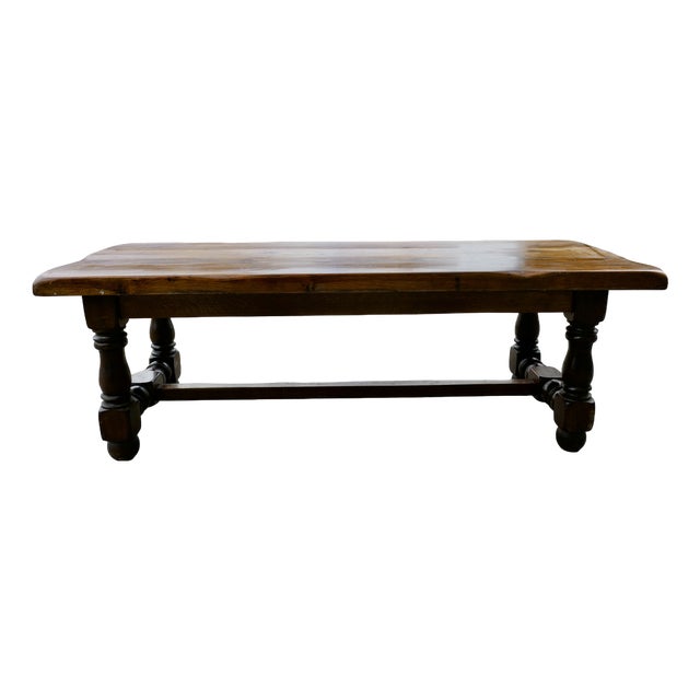 French 12 Seater Oak Farmhouse Table, 1930s For Sale