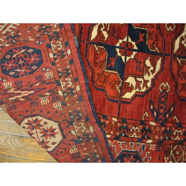 19th Century 19th Century Russian Tekke Turkmen Carpet ( 7' x 10'6" - 213 x 320 ) For Sale - Image 5 of 7