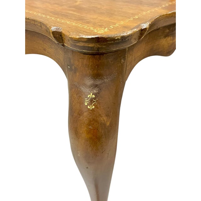 Vintage Franco Tacchi Florentine Italian Wood Set of 3 Nesting Tables For Sale - Image 10 of 17
