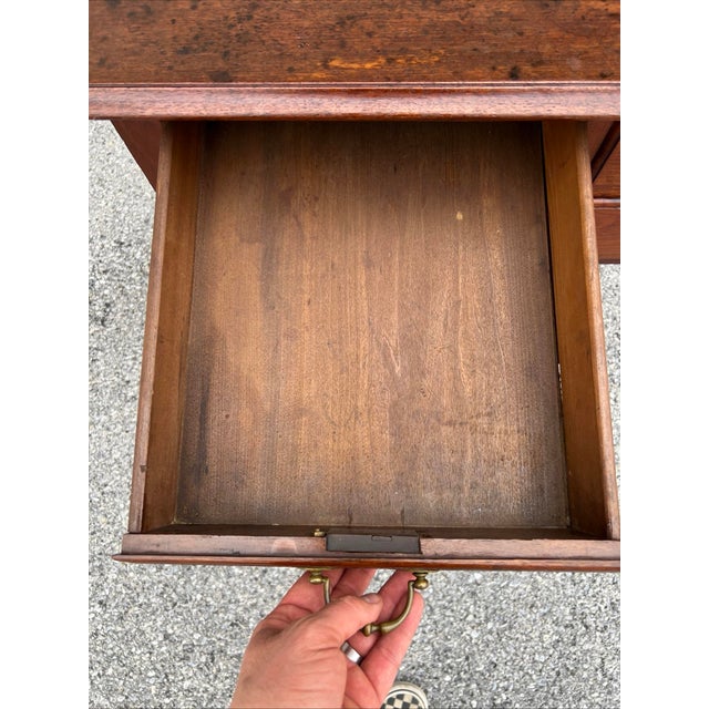 A Antique Philadelphia or Delaware Valley Queen Anne Walnut Lowboy 1750’s For Sale - Image 6 of 12