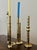 Metal Scandinavian Modular Brass Candlesticks, 1970s, Set of 33 For Sale - Image 7 of 11