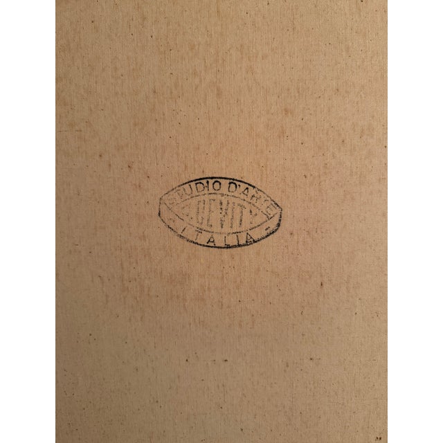 Textile 1960s Mid-Century Tonalist Landscape Oil Painting in Hand-Carved Gilt Frame, 24 × 48 For Sale - Image 7 of 7