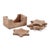 Protect your surfaces in seasonal style with this Wood Snowflake Coasters with Holder set. Crafted from natural wood and...