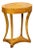 Biedermeier 19th Century Walnut Accent Table with Oval Top and Quarter Veneer For Sale