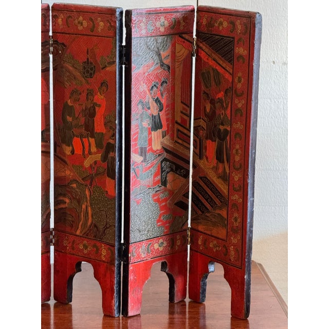 Chinese Folding Table Screen For Sale - Image 11 of 13