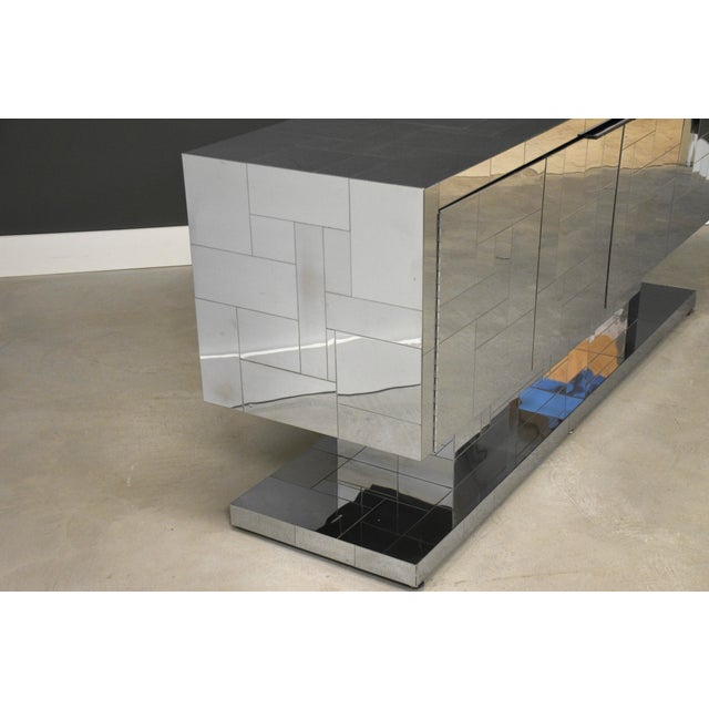 Paul Evans Paul Evans for Directional Cityscape Chrome Cabinet Credenza For Sale - Image 4 of 12