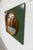 Wood Round Teak Wall Mirror on Green Rectangular Board, 1960s For Sale - Image 7 of 18