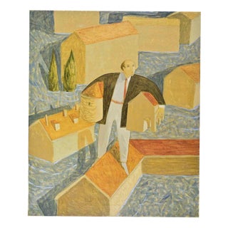 Alberto Gallerati, The Host, Oil on Canvas, 1970s For Sale