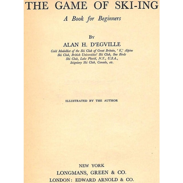 D'EGVILLE, Alan H. [76] pp. Longmans, Green & Co. 1937 8 1/2" x 6 3/4"
