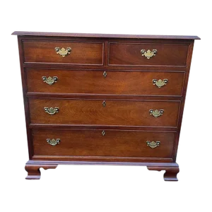Mid 20th Century Vintage Chippendale Style Mahogany Chest of Drawers