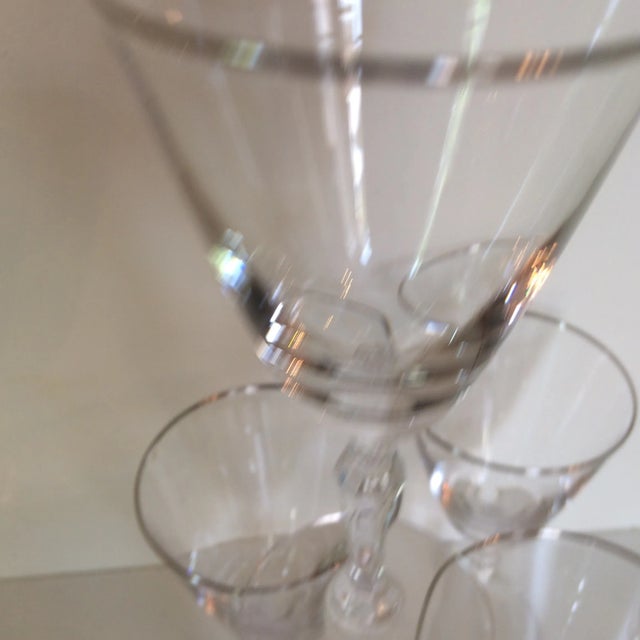Platinum Rim Fostoria Wine Glasses - Set of 6 For Sale - Image 11 of 13