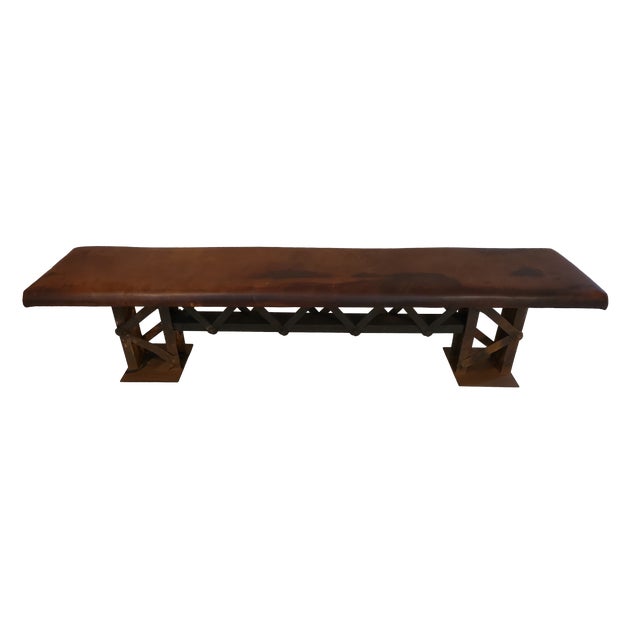 Late 20th Century Vintage Industrial Bench For Sale