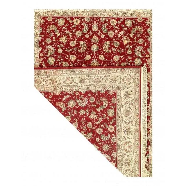 Traditional 2020s Sino Tabriz Hand-Knotted Rug For Sale - Image 3 of 4