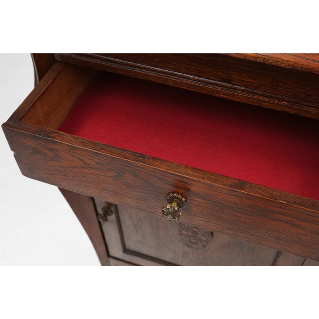 Art Nouveau Night Stand in Oak, France, 1890s For Sale - Image 10 of 16