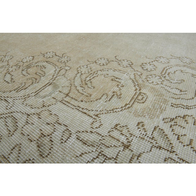 Beige 1970s Vintage Persian Handknotted Wool Beige Oversize Area Rug For Sale - Image 8 of 11
