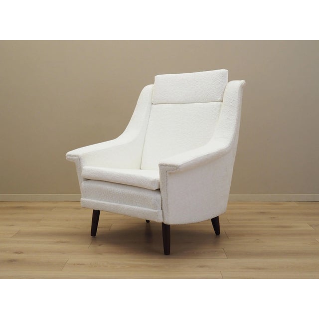 1970s Danish White Armchair, 1970s For Sale - Image 5 of 14