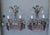 Spectacular 1940's Hollywood Regency Pair of Amethyst & Pink Cut Austrian Crystal Wall Sconces. Very detailed, sprays,...
