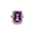VRJewels 13.33ct Amethyst Large Center Stone Ring Size 7 With 1.13ct Diamonds in 14k Gold For Sale - Image 9 of 16