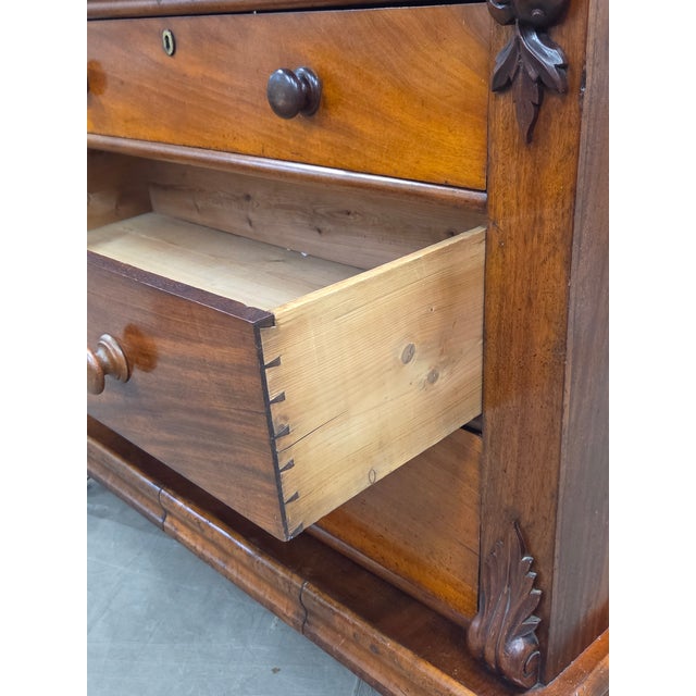 Antique 19th Century Flame Mahogany High Victorian Scotch Chest For Sale - Image 10 of 17
