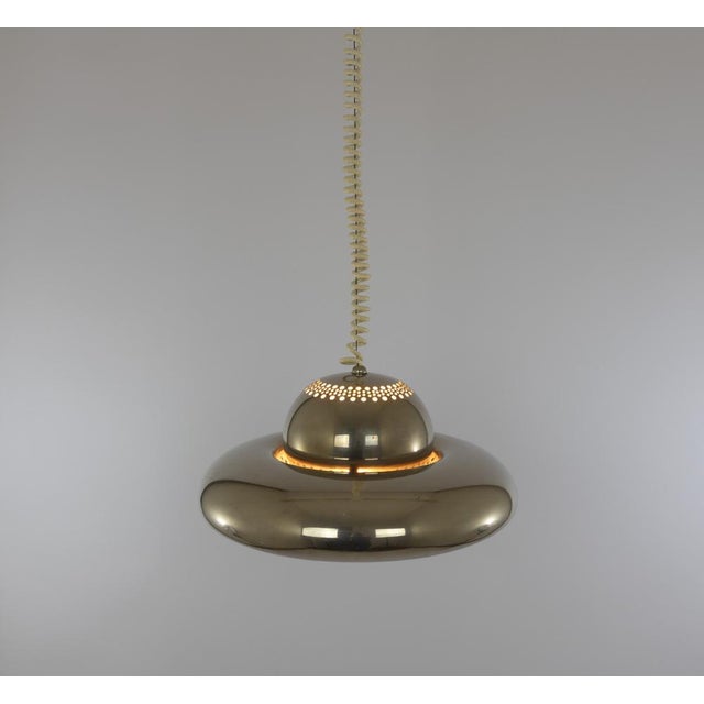Nickel Fior di Loto pendant designed by Afra and Tobia Scarpa for Italian Lighting manufacturer Flos in 1963. This is the...