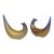 Dino Martens for Vetreria Aureliano Toso, Golden Dove a Pair, Murano, Italy, 1940s For Sale