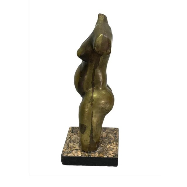 Bronze Nude Statues on Marble Base