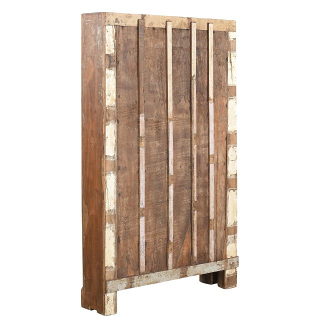 1900 - 1909 Antique Anglo/Indian Carved Teakwood Armoire For Sale - Image 5 of 5