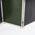 Colorful modernist folding screen by Sandro Petti. Green and purple/blue toned leather with a chrome frame and lucite...