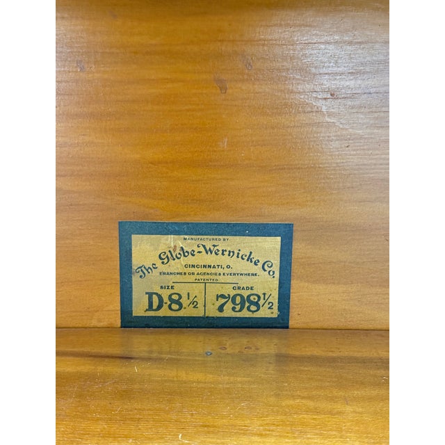 Wood Antique Globe-Wernicke Barrister Bookcase For Sale - Image 7 of 12