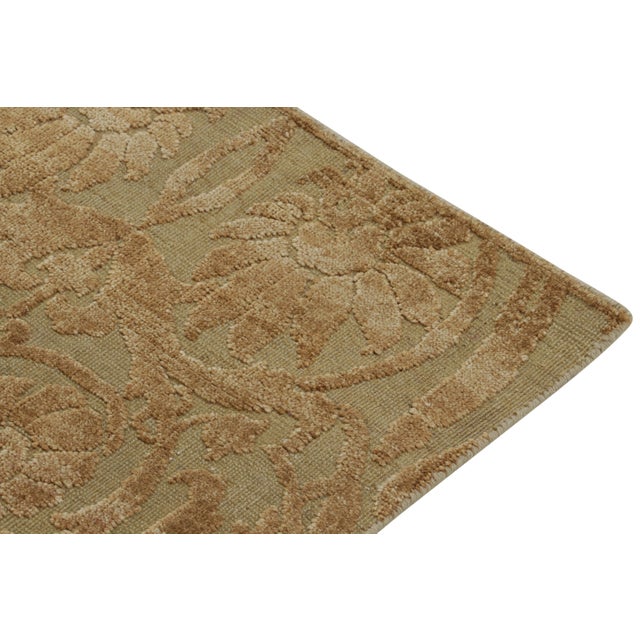 2010s Rug & Kilim’s European Style Runner in Beige With Brown Floral Patterns For Sale - Image 5 of 7