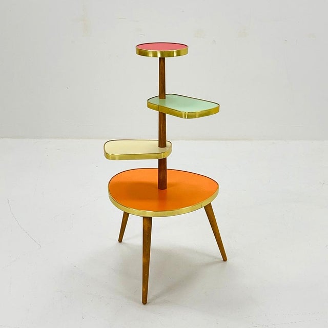 Mid-Century Minimalist Plant Stand, Germany, 1950s For Sale - Image 11 of 11