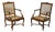 Louis XV Cannés Armchairs in Carved Wood with Cufflinks, France, 1740s, Set of 2 For Sale