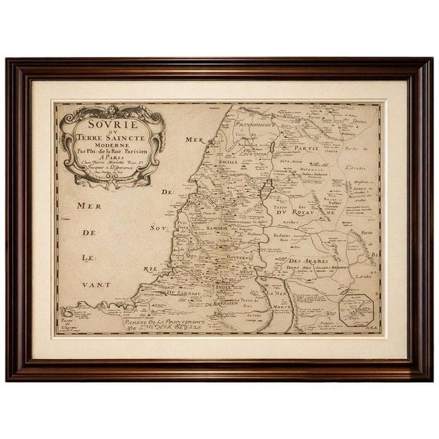 Antique Map of Holy Land from Rue De La Rue Paris, 1700 For Sale - Image 11 of 11