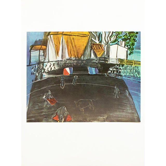 1970 After Raoul Dufy "The Bullfight", Full-Color Parisian Print For Sale