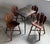 Pierre Chapo (4) Brutalist Oak Chairs Chalet-Style (After Puydt) + Steel Tolix Game Table, Set of 5 Pieces For Sale - Image 4 of 12