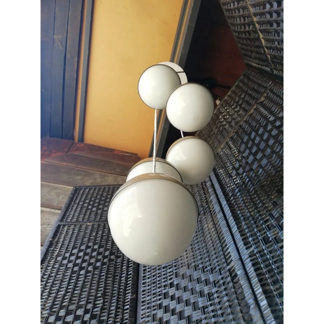 Mid-Century Modern Vintage Glass Pendant, 1960s For Sale - Image 3 of 16