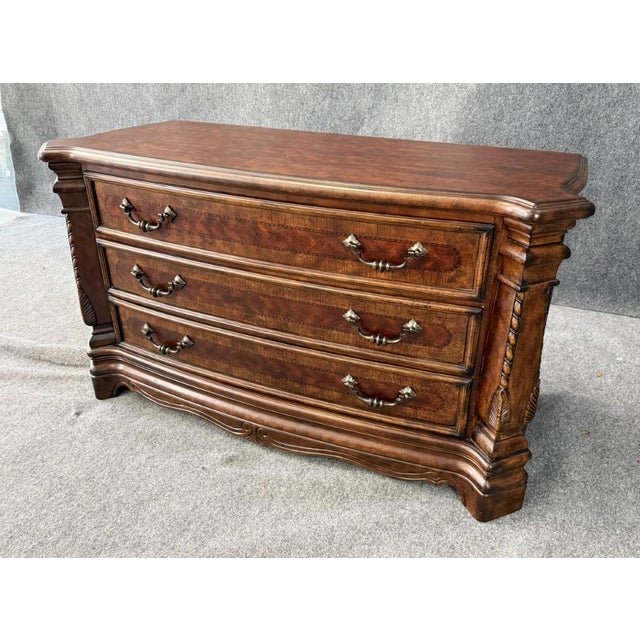 Michael Amini Windsor Court Three Drawer Low Dresser For Sale - Image 4 of 16