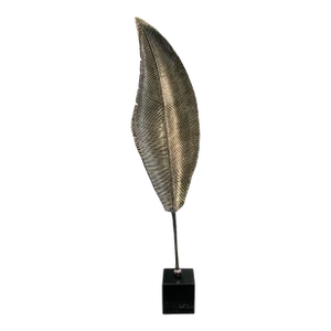 Polished Nickel Leaf Sculpture