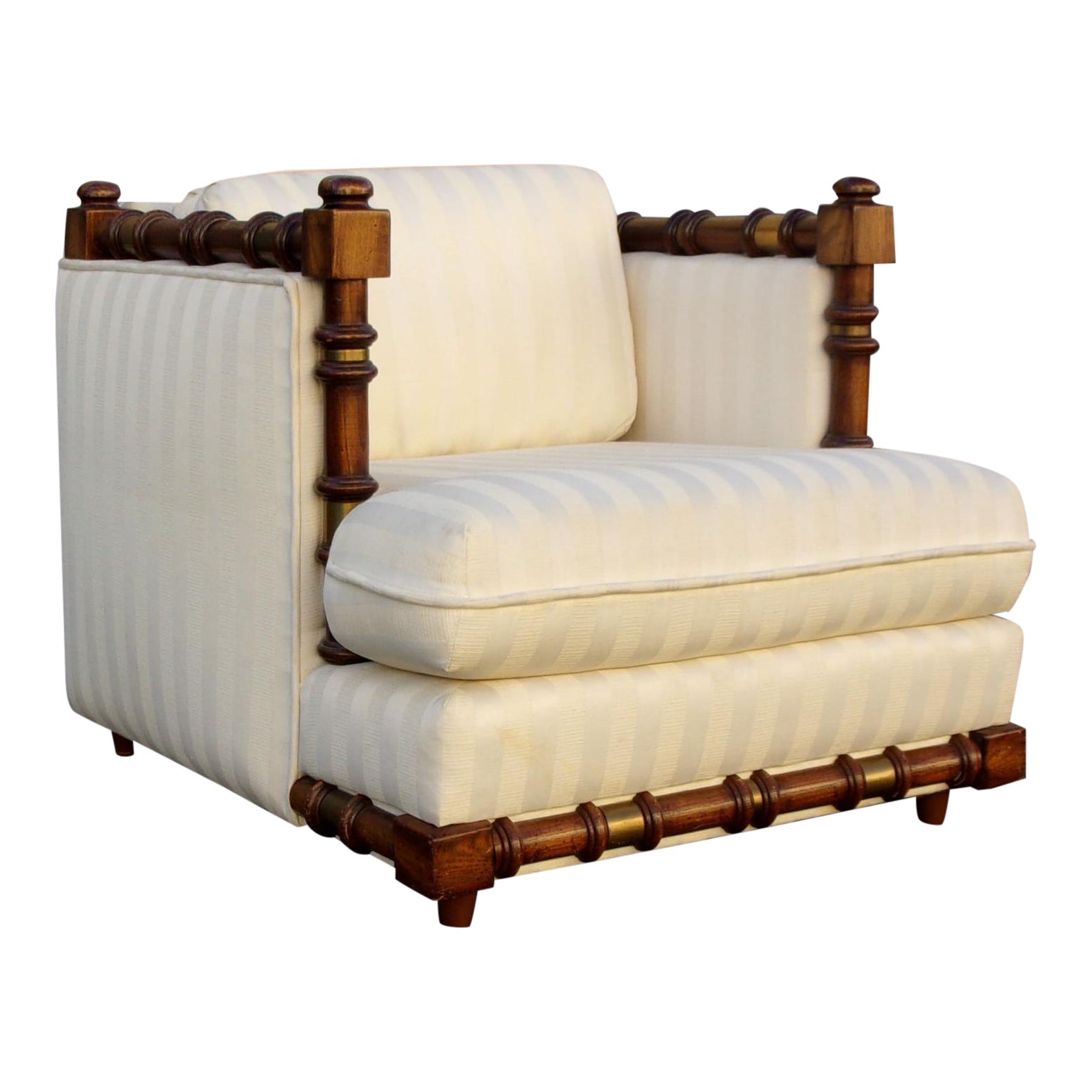 FauxBamboo Lounge Chair Chairish