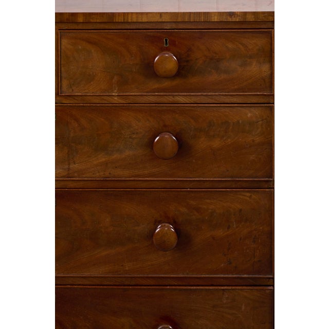 Early 19th Century Flame Mahogany With Original Knobs (C. 1825) For Sale - Image 9 of 13