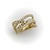 Contemporary 1990s Contemporary 14k Gold Micro Pave Diamond Crossover Ring, Size 6 For Sale - Image 3 of 11
