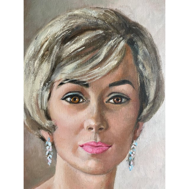 1960s 1968 Original Framed Female Portrait Painting Signed Shannon For Sale - Image 5 of 13