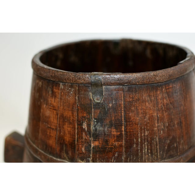 Brown 19th Century Chinese Grain Holder Basket Marked For Sale - Image 8 of 17