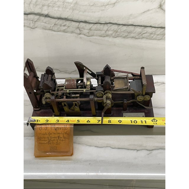 1862 Documented Patent Model for Book Pages For Sale In West Palm - Image 6 of 12